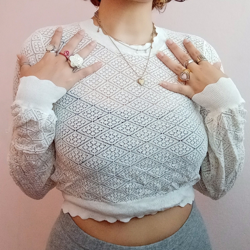 White Long Sleeve Top